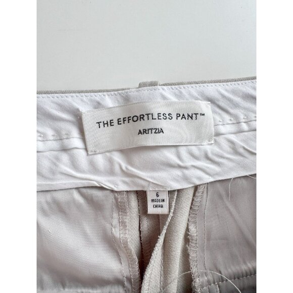 Aritzia WILFRED Effortless Grey Taupe Suiting Wide Leg Pleated Pants, Size 6 - Picture 6 of 12